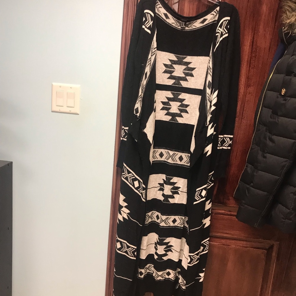 Long maxi tribal cardigan